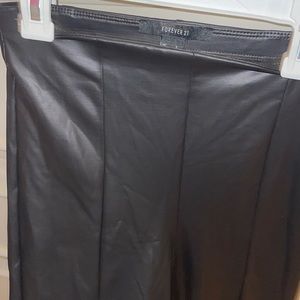 Leather pants never worn, but tags were taken off